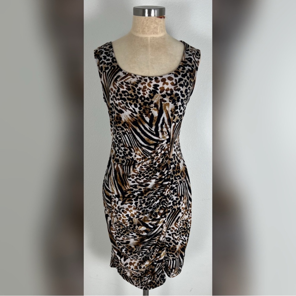 Slimpact Animal Print Slimming Ruched Dress